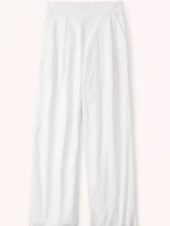 Abercrombie & Fitch Pants - Abercrombie Linen-Blend Ultra Wide-Leg Pant